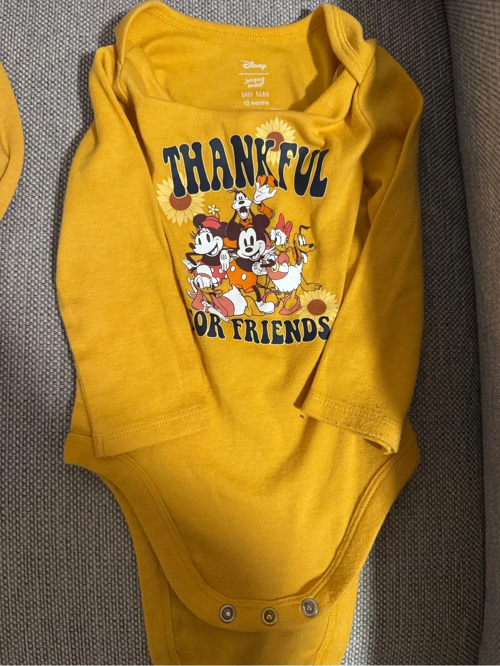 jumping beans Mustard Yellow Thanksgiving Turkey Bodysuits - Set of 2